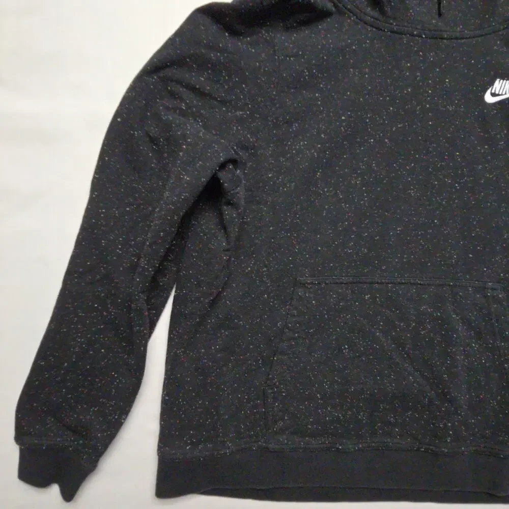 Nike Womens Black Rainbow Speckled Hoodie Jogger Set XL Cotton Blend Casual